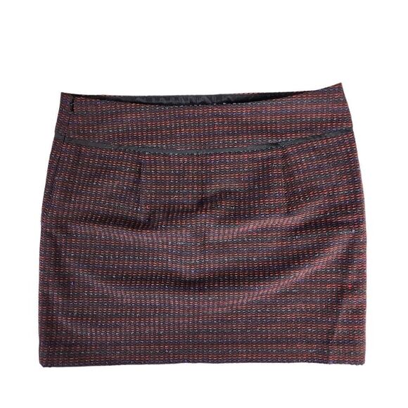 ANN TAYLOR LOFT Eggplant Purple Tweed Mini Skirt - Picture 1 of 11